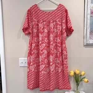 🔥La Cera Red and White Floral Dress🔥